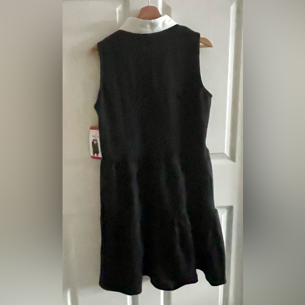 Nautica Jeans White Collar Black Tiered Dress - Picture 3 of 4